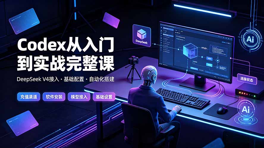 Codex从入门到实战完整课｜充值·安装·接入DeepSeek，记忆·插件·Skill·CLI·MCP全拆解-极客网创