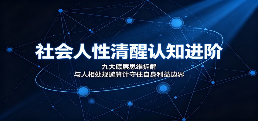 社会人性清醒认知进阶：九大底层思维拆解，与人相处规避算计守住自身利益边界-极客网创
