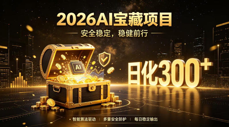2026AI安全掘金项目，日化稳定300+，无需人为干预操作，当天见收益，操作简单【揭秘】-极客网创