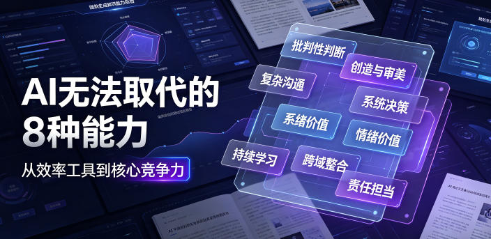 付费文章：AI无法取代的8种能力-极客网创