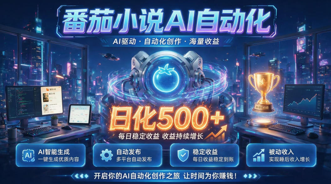 小白可做番茄AI，居家轻创业，每日稳赚500➕，普通人低门槛轻松线上增收【揭秘】-极客网创