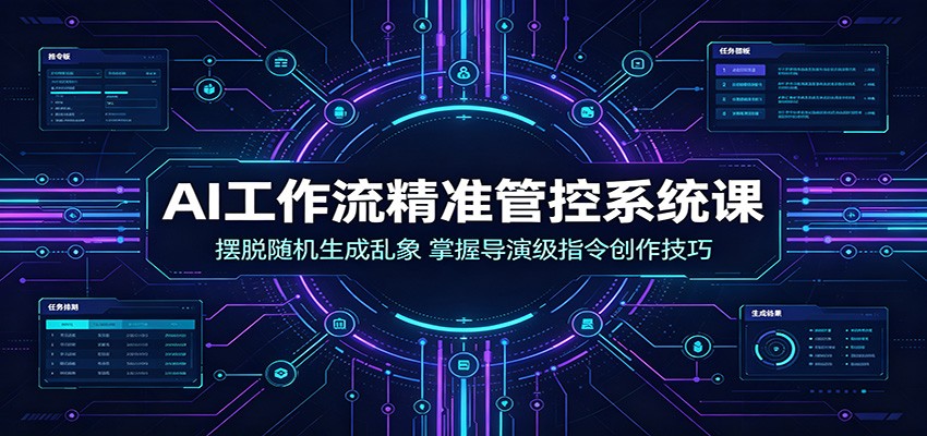 AI工作流精准管控系统课:摆脱随机生成乱象,掌握导演级指令创作技巧-极客网创