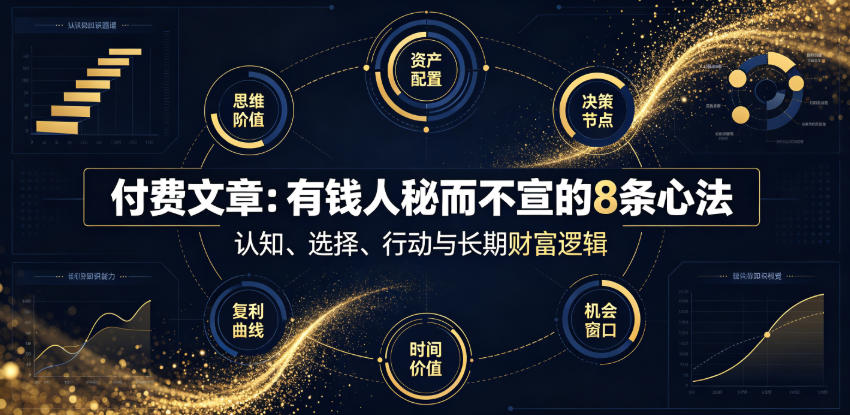 付费文章:有钱人秘而不宣的8条心法