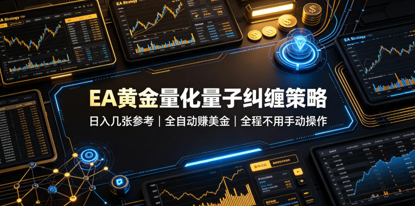 EA黄金量化量子纠缠策略,日入几张,全自动賺美金,全程不用手动操作!【揭秘】