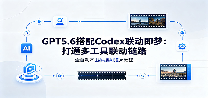 GPT5.6搭配Codex联动即梦：打通多工具联动链路，全自动产出拼接AI短片教程-极客网创