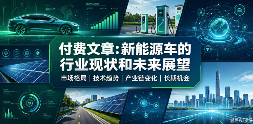 付费文章：新能原车的行业现状和未来展望-极客网创