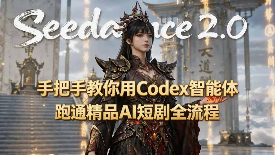手把手教你用Seedance2.0+Codex智能体跑通精品AI短剧全流程(附3种skill技能-极客网创