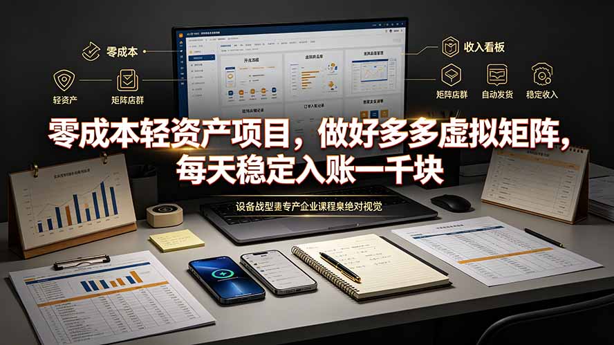 零成本轻资产项目,做好多多虚拟矩阵,每天稳定入账一千块-极客网创