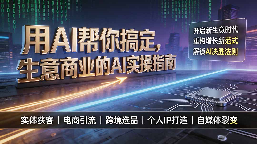 用AI帮你搞定,生意商业的AI实操指南,开启新生意时代,重构增长新范式,解锁AI时代决胜法则-极客网创