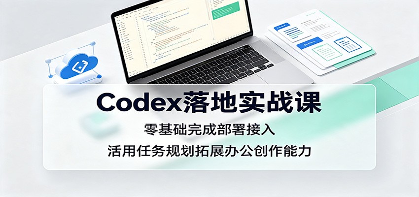 Codex落地实战课:零基础完成部署接入,活用任务规划拓展办公创作能力-极客网创