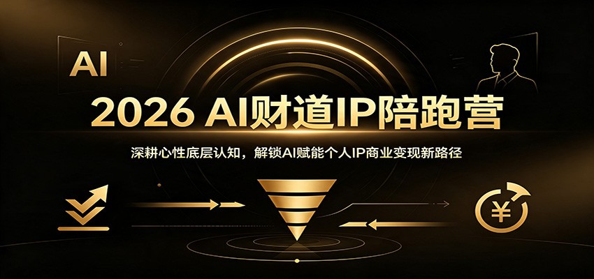 2026 AI财道IP陪跑营：深耕心性底层认知，解锁AI赋能个人IP商业变现新路径-极客网创