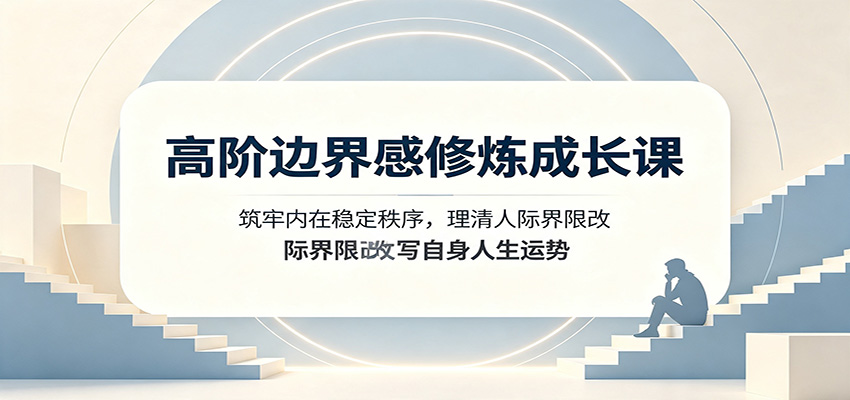 高阶边界感修炼成长课:筑牢内在稳定秩序,理清人际界限改写自身人生运势-极客网创