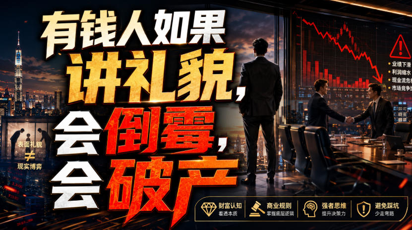 付费文章:有钱人如果讲礼貌,会倒霉,会破产-极客网创
