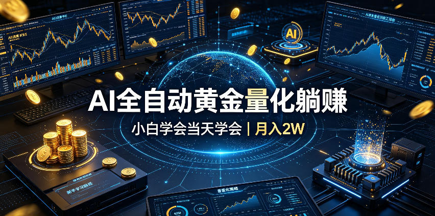 AI全自动黄金量化躺賺:小白学会当天学会,月入2W!【揭秘】-极客网创