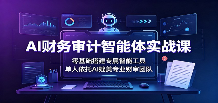 AI财务审计智能体实战课：零基础搭建专属智能工具，单人依托AI媲美专业财审团队-极客网创