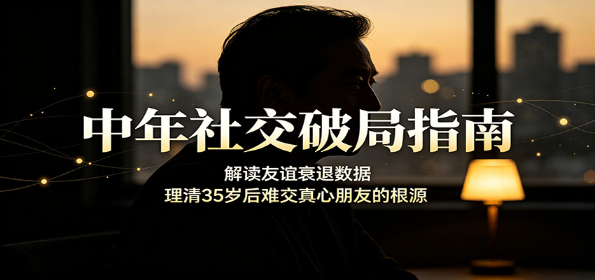 中年社交破局指南:解读友谊衰退数据,理清35岁后难交真心朋友的根源-极客网创