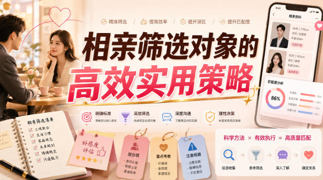 付费文章:相亲筛选对象的高效实用策略-极客网创