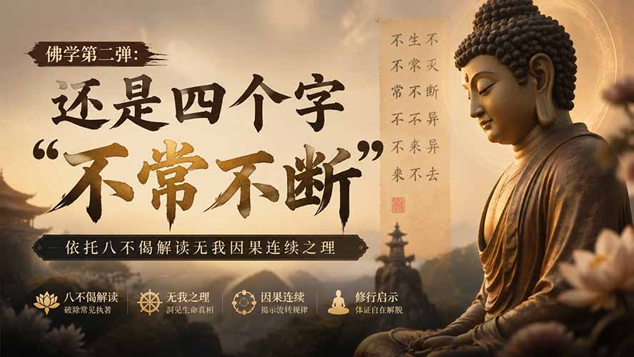 付费文章:佛学第二弹:还是四个字“不常不断”依托八不偈解读无我因果连续之理-极客网创