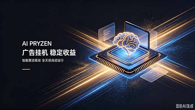 AI Pryzen 广告挂机｜24小时自动跑，日入300-500，新手零门槛-极客网创