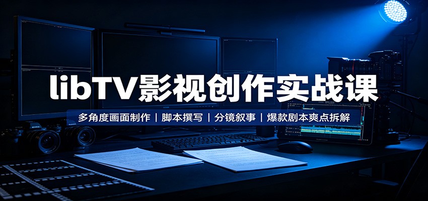 libTV影视创作实战课：多角度画面制作，脚本撰写，分镜叙事，爆款剧本爽点拆解-极客网创