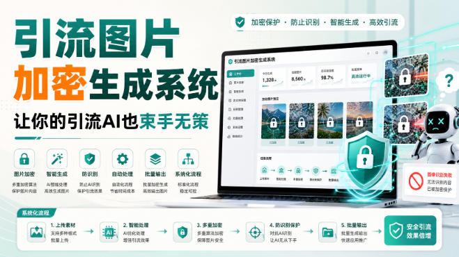 引流图片加密生成系统,让你的引流AI也束手无策-极客网创