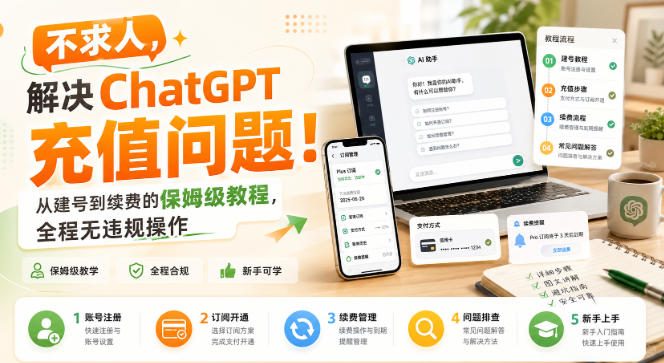 不求人，解决ChatGPT充值问题！从建号到续费的保姆级教程，全程无违规操作-极客网创