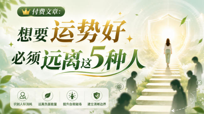 付费文章:想要运势好,必须远离这5种人-极客网创