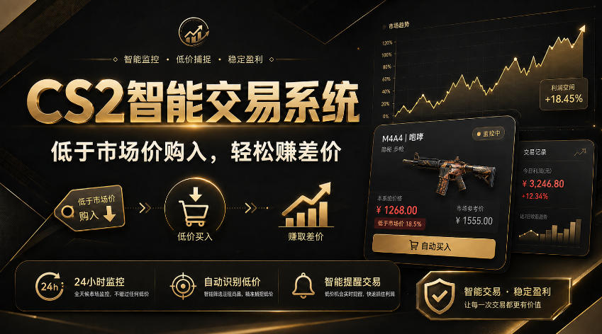 CS2智能交易系统，轻松賺差价|自动运行，无需自己挂G|数据支持任何形式验证【揭秘】-极客网创