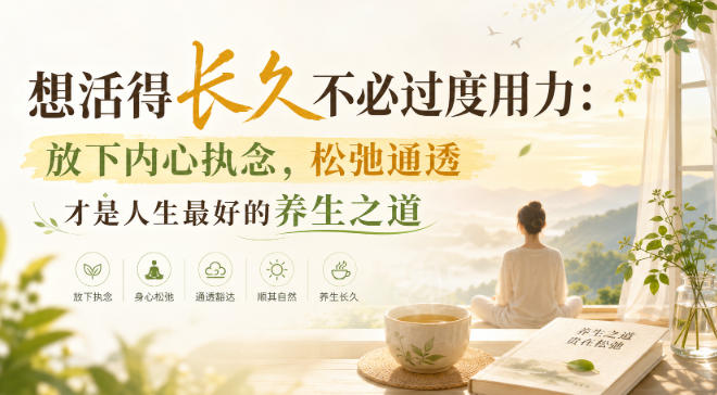 付费文章:想活得长久不必过度用力:放下内心执念,松弛通透才是人生最好的养生之道-极客网创