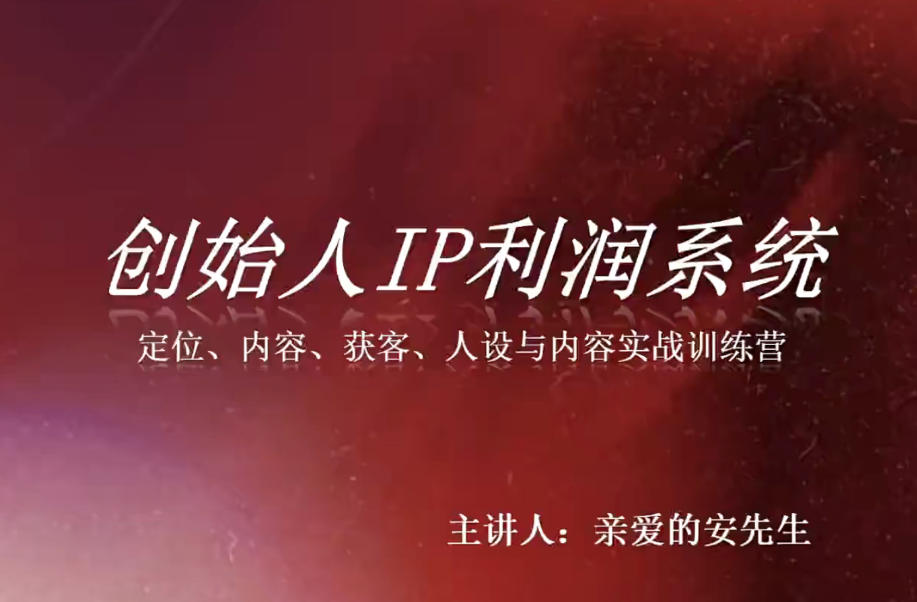 创始人IP利润系统8月训练营,定位、内容、获客、人设与内容实战训练营-极客网创