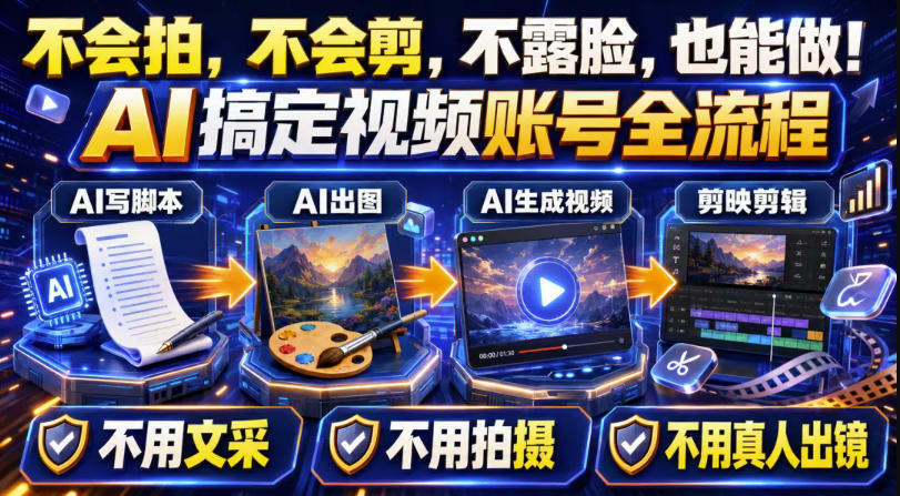 AI短视频起号实战项目，用AI做视频起号，45天涨粉12W，一条广告8.5k，广告接到手软，引流、变现两不误！-极客网创