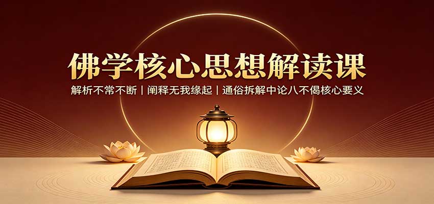 佛学核心思想解读课：解析不常不断，阐释无我缘起，通俗拆解中论八不偈核心要义-极客网创