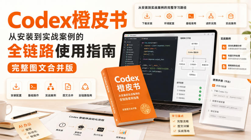 Codex橙皮书，从安装到实战案例的全链路使用指南，完整图文合并版-极客网创