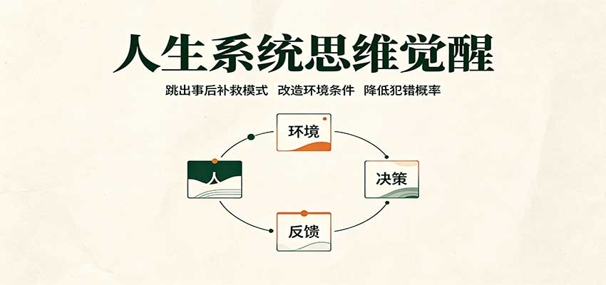 人生系统思维觉醒:跳出事后补救模式,改造环境条件,降低犯错概率-极客网创