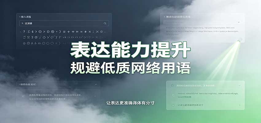 表达能力提升:语言塑造思想逻辑,规避低质网络用语,强化心智感知-极客网创