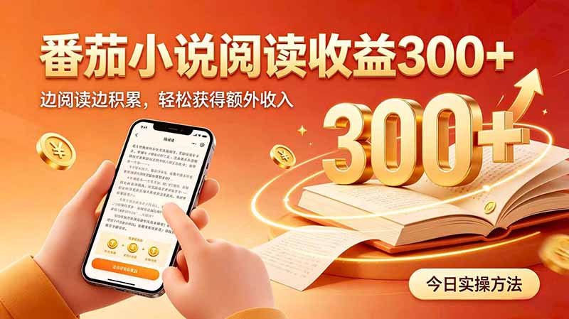 全自动番茄挂机玩法,日入300+边阅读边积累,轻松获得额外收入-极客网创