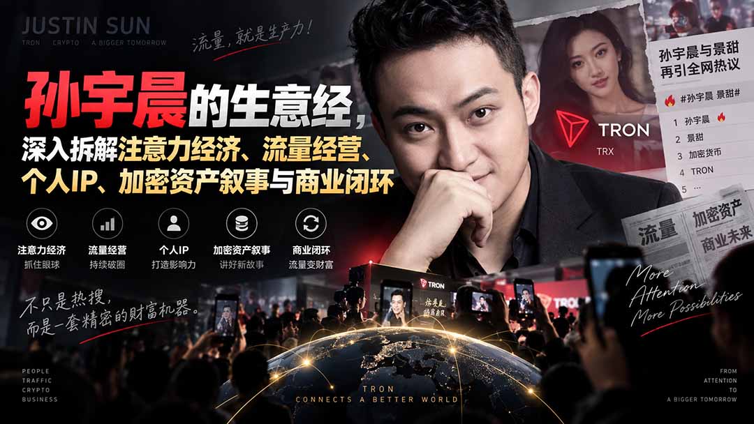 某星球精华文章——孙宇晨的生意经，深入拆解注意力经济、流量经营、个人IP、加密资产叙事与商业闭环-极客网创