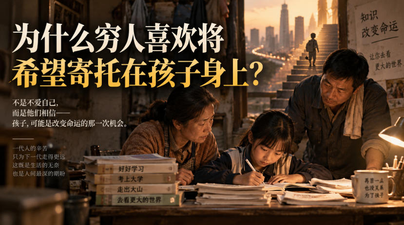 某社群精品文章：为什么穷人喜欢将希望寄托在孩子身上？-极客网创