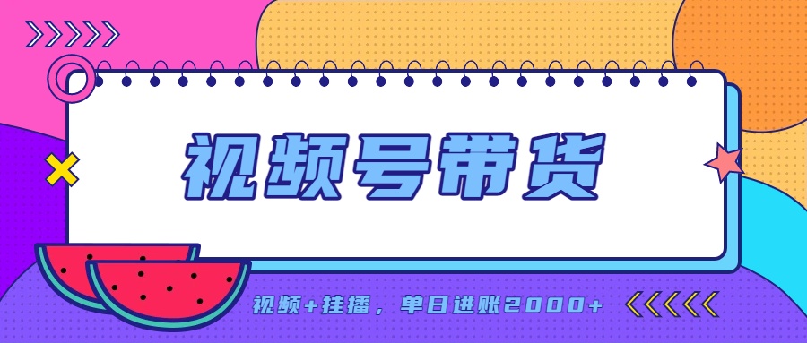 日入2000+的副业，视频号带货，一部手机改写人生篇章，无需投资-极客网创