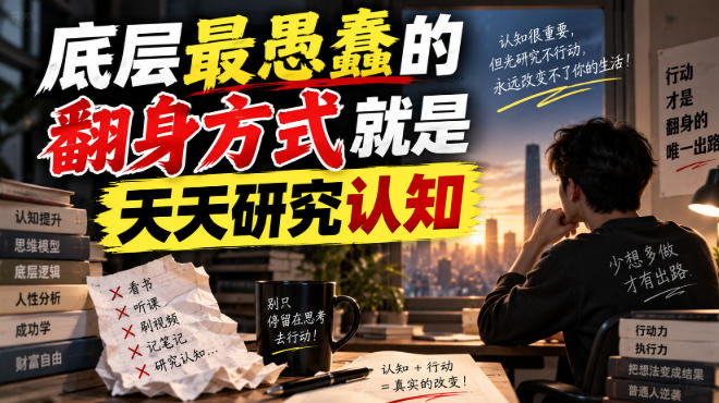 付费文章:底层最愚蠢的翻身方式就是天天研究认知-极客网创