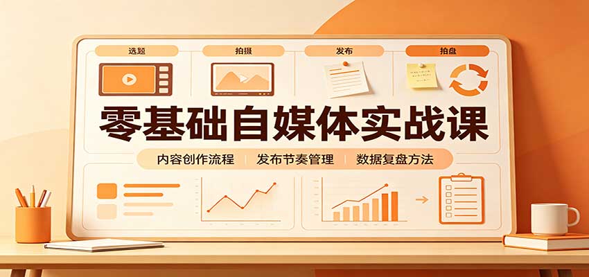 零基础自媒体实战课：赛道人设冷启动，内容创作复盘，公私域商业闭环-极客网创