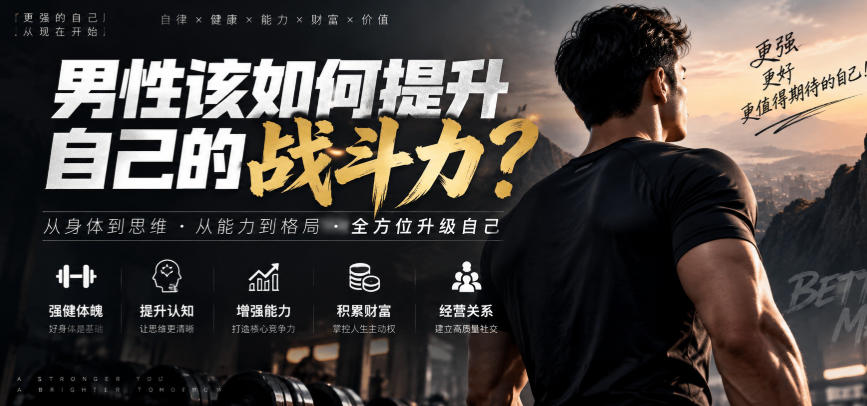 付费文章：男性该如何提升自己的战斗力？-极客网创