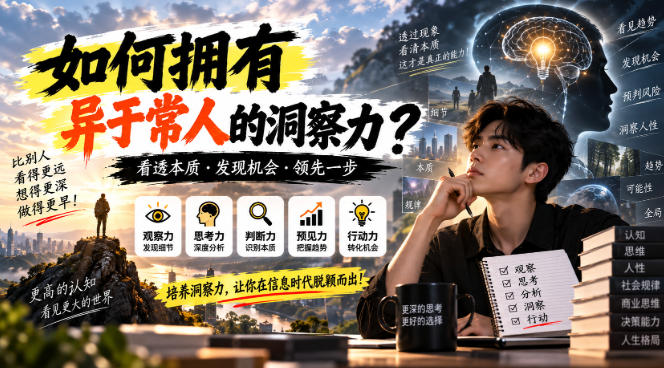 某公众号付费文章：如何拥有异于常人的洞察力？-极客网创