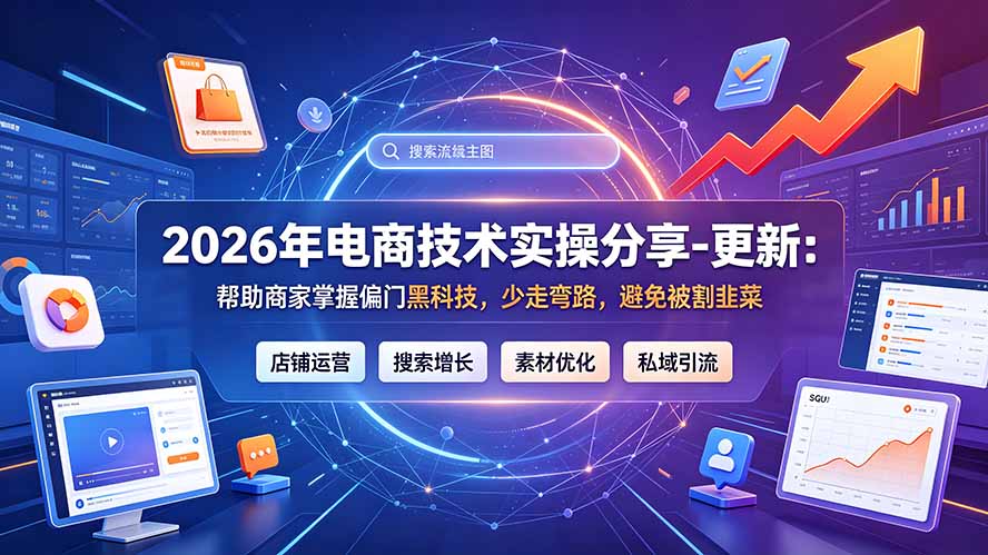 2026年电商技术实操分享-更新9月：帮助商家掌握偏门黑科技，少走弯路，避免被割韭菜-极客网创