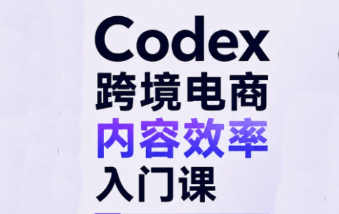 Codex跨境电商内容效率入门课-极客网创