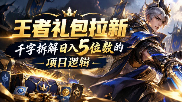 王者游戏礼包拉新_千字拆解日入5位数的项目逻辑-极客网创