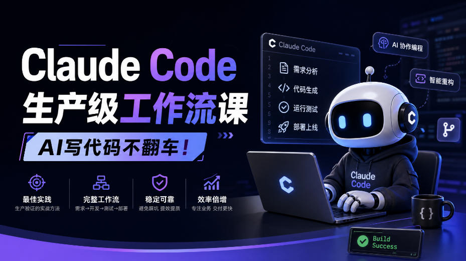 Claude Code生产级工作流课，AI写代码不翻车！【原创双语字幕】-极客网创