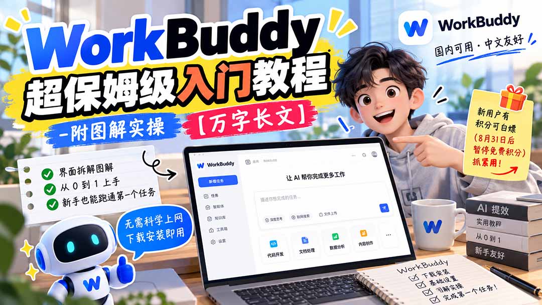 WorkBuddy 超保姆级入门教程-附图解实操 【万字长文】-极客网创