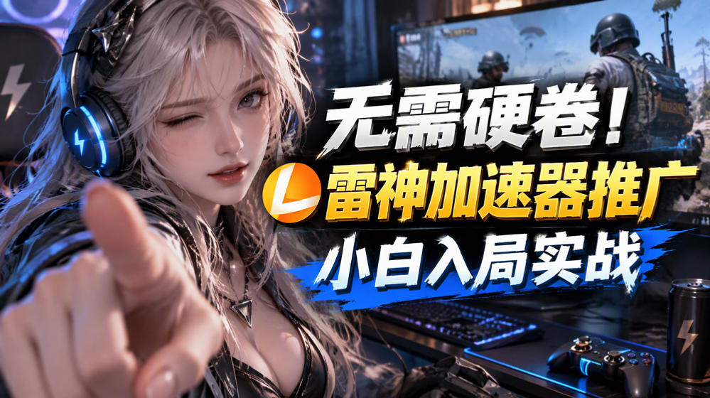 无需硬卷！雷神加速器推广，小白入局实战一天也能几十r-极客网创