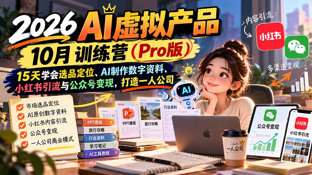 2026AI虚拟产品10月训练营(Pro版-极客网创